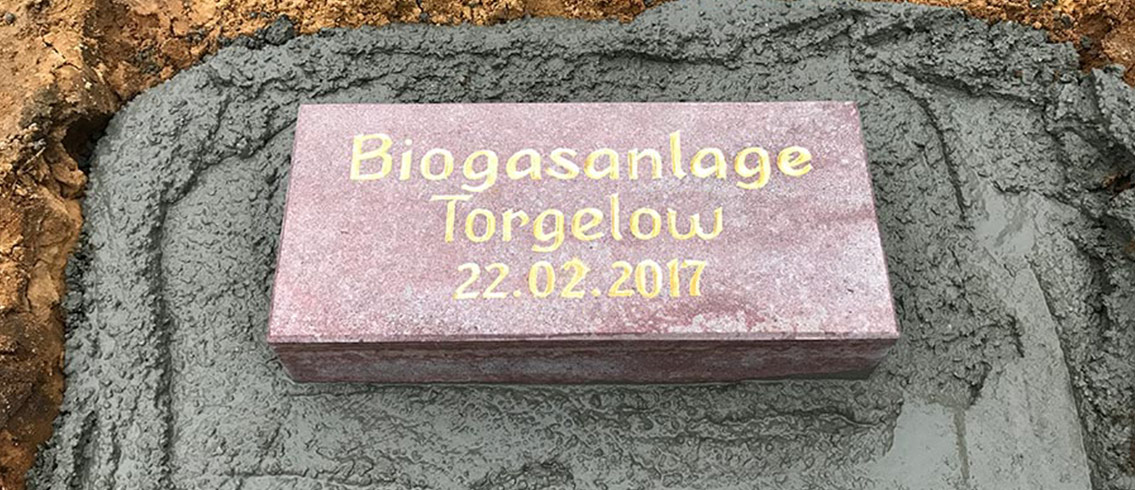 Grundsteinlegung einer neuen Biogasanlage in Torgelow